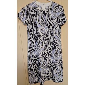 Banana Republic Dress Retro Paisley Print BOHO Y2K Size Small Preppy Work Wear